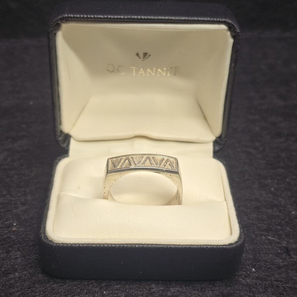 Vintage O.C.Tanner Sterling Silver Men's Sz 13 Ring 11.34g In Box